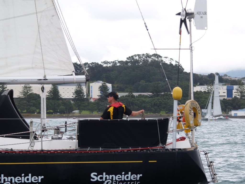 Alan Yardley at the start of the Fitzroy yachts 2010 Tasman Solo Yacht Race © Lindsay Wright